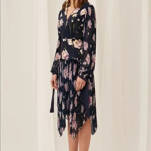 NEW Keepsake Nobody Midi Dress Midnight Gardenia - Picture 3 of 4